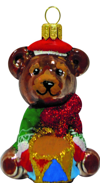 Мишка с красным бантом